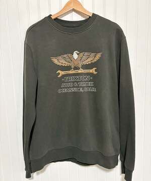 Brixton Auto & Truck Eagle Graphic Crewneck Sweatshirt Size L